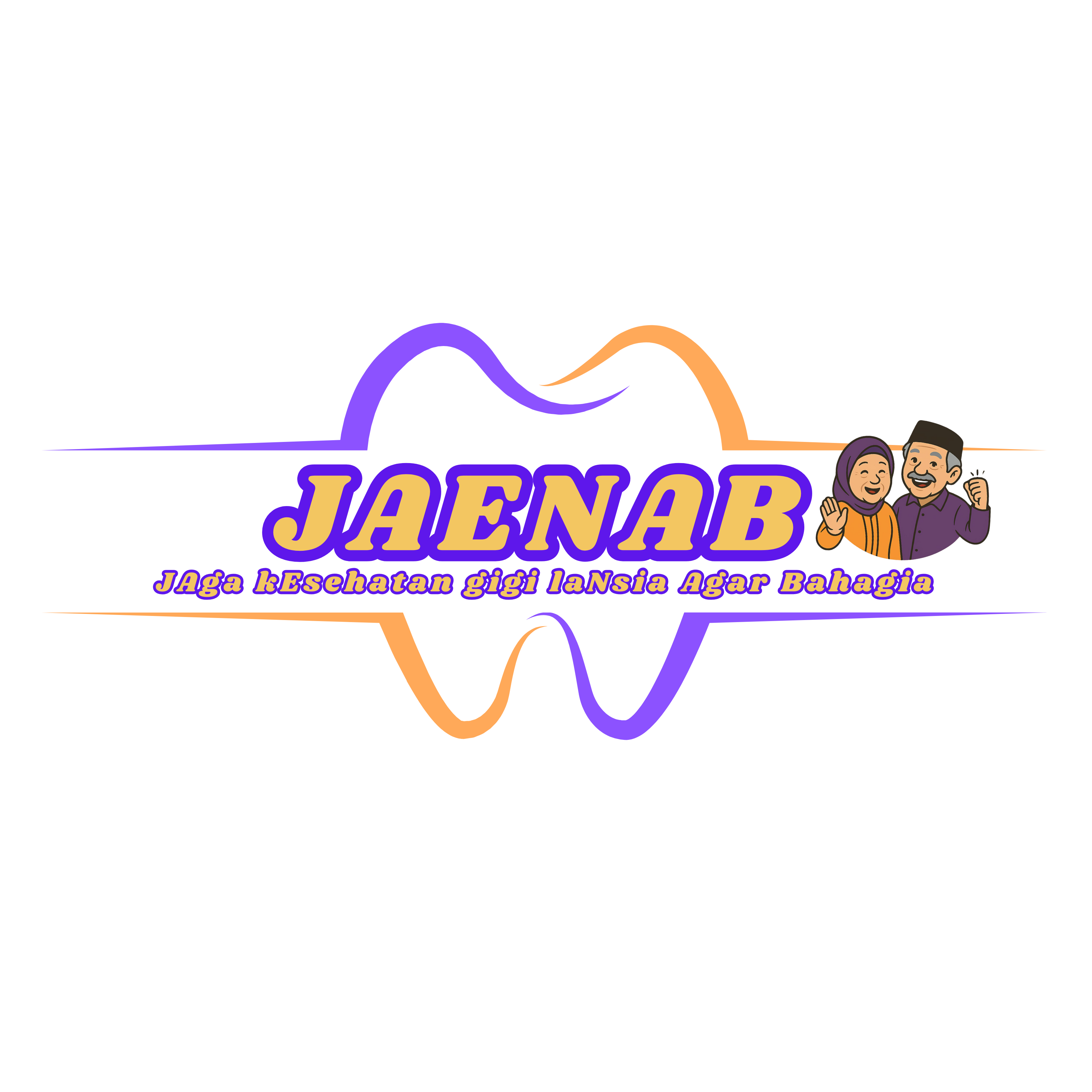 Logo JAga kEsehatan gigi laNsia Agar Bahagia